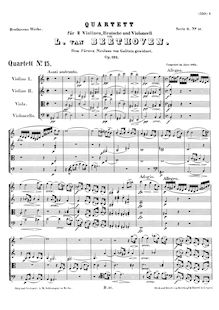 Partition complète, corde quatuor No.15, Op.132, A minor, Beethoven, Ludwig van par Ludwig van Beethoven