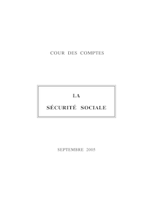 La sécurité sociale - Septembre 2005