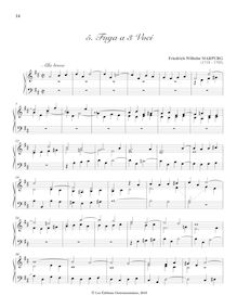 Partition , Fuga a 3 Voci (D major), Fughe e Capricci, Op.1, F major