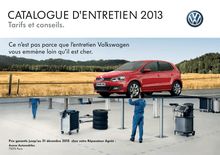 Catalogue d entretien 2013 de Volkswagen