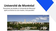 Université Montréal - Cycle supérieur