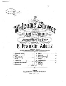 Partition , Impromptu en A major, pour Welcome Shower, Adams, E. Franklin