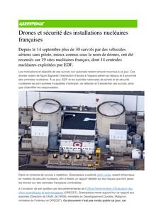 Greenpeace - Drones et sécurité des installations nucléaires françaises