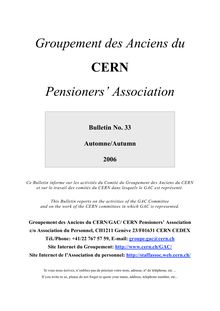 Groupement des Anciens du CERN Pensioners  Association