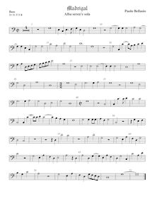 Partition viole de basse, madrigaux pour 5 voix, Bellasio, Paolo par Paolo Bellasio