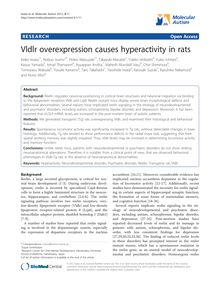 Vldlr overexpression causes hyperactivity in rats