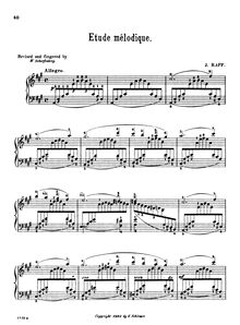 Partition No.2: Allegro, 2 Études mélodiques, Raff, Joachim par Joachim Raff