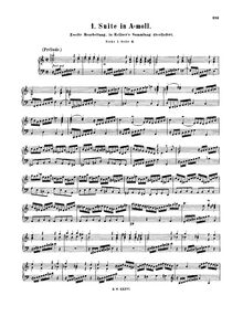Partition complète (alternative version, BWV 818a), A minor