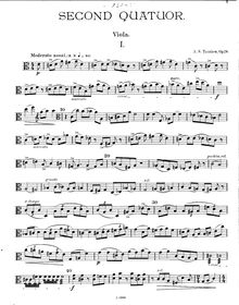 Partition viole de gambe, corde quatuor No.2, C major, Taneyev, Aleksandr