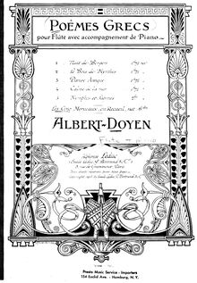 Partition flûte , partie, Poèmes grecs, Doyen, Albert
