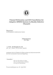 Channel estimation and ICI cancellation for adaptive OFDM systems in doubly selective channels [Elektronische Ressource] / von Ali Ramadan m. Ali