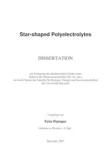 Star shaped polyelectrolytes [Elektronische Ressource] / vorgelegt von Felix Plamper
