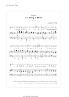Partition complète, Der König en Thule, D.367 (Op.5 No.5), The King in Thule