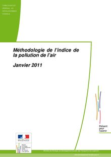 Méthodologie de l indice de la pollution de l air. Janvier 2011.