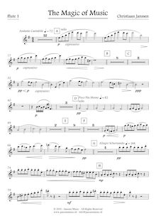 Partition flûte 1, pour Magic of Music, Janssen, Christiaan