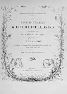 Partition complète, Konzert-Indledning, G major, Hartmann, Johan Peter Emilius