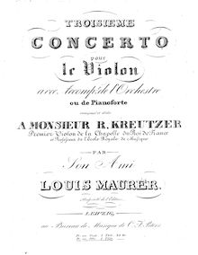 Partition parties complètes, Concerto pour le Violon avec Accompt. de l Orchestre ou de Pianoforte
