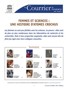 Femmes et sciences: une histoire d atomes crochus; The UNESCO ...