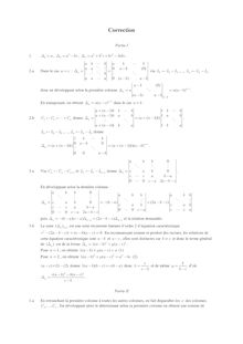 Correction : Algèbre linéaire, Calculs de déterminants