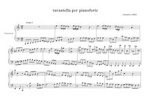 Partition complète, tarantella per pianoforte, Cellitti, Venanzio