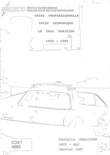 Crise professionnelle, crise économique - Le taxi parisien 1965-1985. : 4883_1