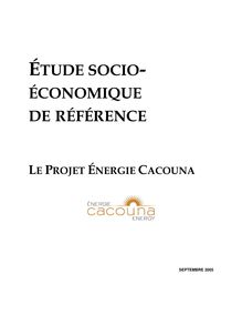 PR8.2 ÉTUDE SOCIO-ÉCONOMIQUE DE RÉFÉRENCE