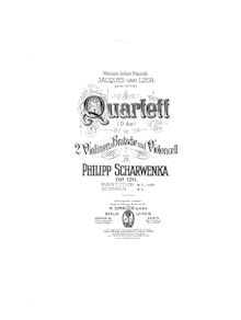 Partition viole de gambe, corde quatuor No.2, Op.120, String Quartet No.2 in D Major, Op.120