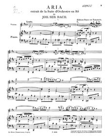 Partition de piano, Orchestral  No.3, Overture, D major