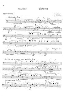 Partition de violoncelle, Piano quatuor, Op.31, Catoire, Georgy par Georgy Catoire