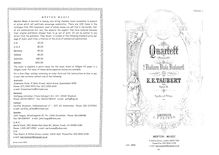 Partition parties complètes, corde quatuor No.4, F♯ minor, Taubert, Ernst Eduard