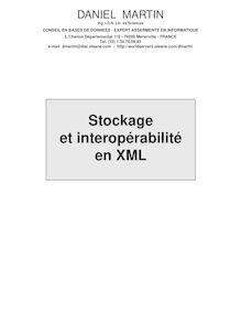 Stockage et interopérabilité en XML