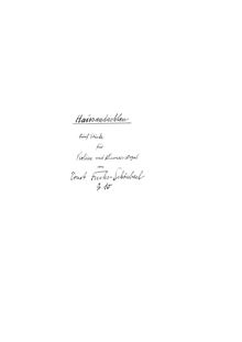 Partition violon et partition de piano, partition de violon, Hausandachten, Op.10