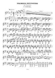 Score, 4 Potpourris des Plus Jolis Airs des opéras des Rossini, Op.13