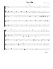 Partition Il vago - Fantasia VdGS No.5 - partition complète (Tr Tr T T B), fantaisies pour 5 violes de gambe