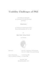 Usability challenges of PKI [Elektronische Ressource] / von Tobias Straub