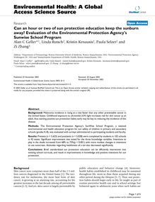 Can an hour or two of sun protection education keep the sunburn away? Evaluation of the Environmental Protection Agency s Sunwise School Program