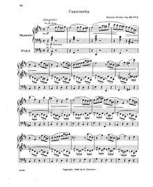 Partition No.1: Canzonetta, 4 Compositions pour orgue, Parker, Horatio