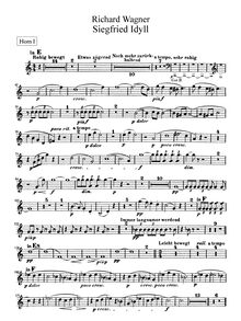 Partition cor 1, 2 (en E), Siegfried Idyll, Wagner, Richard