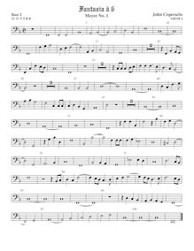 Partition viole de basse 2, Fantasia pour 6 violes de gambe, RC 74