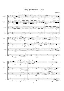 Partition compléte, corde quatuor, Op.61 No.2, E♭ major