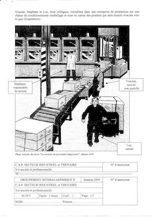 Vie sociale et professionnelle (VSP) 2005 CAP Conduite de systèmes industriels