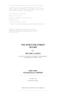 The Stretton Street Affair
