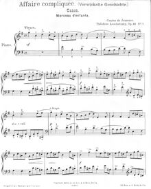 Partition No.3 - Affair Compliquee (Canon), Contes de Jeunesse, Op.46