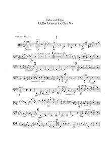 Partition violoncelles, violoncelle Concerto en E Minor, Op.85, E minor