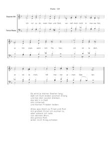 Partition Ps.120: Ich ruf zu dir, mein Herr und Gott, SWV 225, Becker Psalter, Op.5