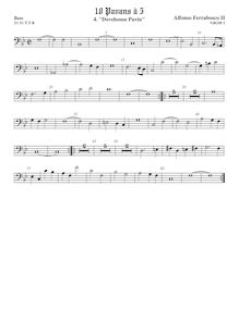 Partition viole de basse, Dovehouse Pavan, F minor, Ferrabosco Jr., Alfonso