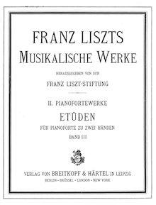 Partition complète (S.140), Études d exécution transcendante d après Paganini par Franz Liszt