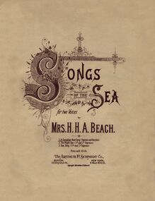 Partition Cover Page (color), chansons of pour Sea, Songs of the Sea for two Voices