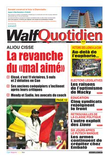Walf Quotidien n°8962 - du mardi 08 février 2022