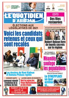 Le Quotidien d’Abidjan n°3018 - du lundi 01 février 2021